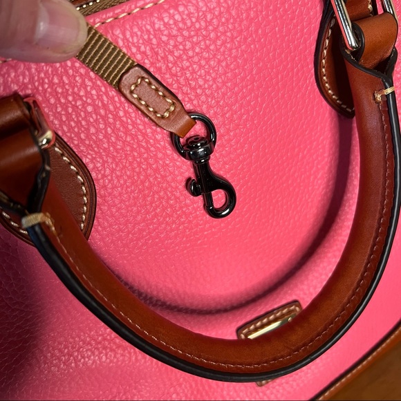 Dooney & Bourke Pink Leather Zip Zip Satchel Pebble Grain NWOT - Picture 9 of 16